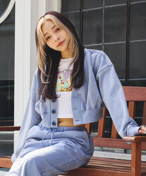 DURAS（デュラス）の「ヴィンテージ加工ショートカーディガン（カーディガン/ボレロ・レディース・ブルー/ブラック/ベージュ・SMALL/MEDIUM）」の17枚目の写真