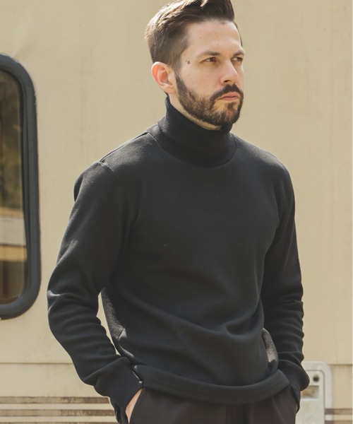 MR.OLIVE(ミスターオリーブ)の「HEAT THERMAL / STANDARD TURTLE NECK SHIRT(Tシャツ/カットソー・メンズ・オフホワイト/ブラック・MEDIUM/LARGE)」の13枚目の写真