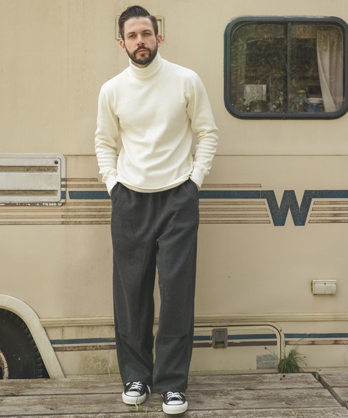 MR.OLIVE(ミスターオリーブ)の「HEAT THERMAL / STANDARD TURTLE NECK SHIRT(Tシャツ/カットソー・メンズ・オフホワイト/ブラック・MEDIUM/LARGE)」の9枚目の写真