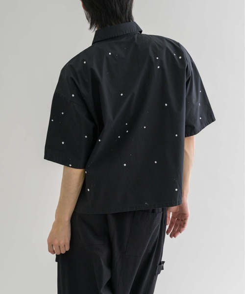 EPNK（イーピーエヌケー）の「【EPNK】Painted half sleeve shirt / ペインテッドハーフスリーブシャツ（シャツ/ブラウス・メンズ・チャコールグレー/ブラック・SMALL/MEDIUM/LARGE）」の7枚目の写真