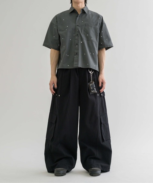 EPNK（イーピーエヌケー）の「【EPNK】Painted half sleeve shirt / ペインテッドハーフスリーブシャツ（シャツ/ブラウス・メンズ・チャコールグレー/ブラック・SMALL/MEDIUM/LARGE）」の17枚目の写真
