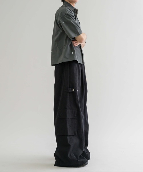 EPNK（イーピーエヌケー）の「【EPNK】Painted half sleeve shirt / ペインテッドハーフスリーブシャツ（シャツ/ブラウス・メンズ・チャコールグレー/ブラック・SMALL/MEDIUM/LARGE）」の19枚目の写真