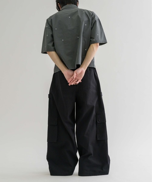 EPNK（イーピーエヌケー）の「【EPNK】Painted half sleeve shirt / ペインテッドハーフスリーブシャツ（シャツ/ブラウス・メンズ・チャコールグレー/ブラック・SMALL/MEDIUM/LARGE）」の20枚目の写真