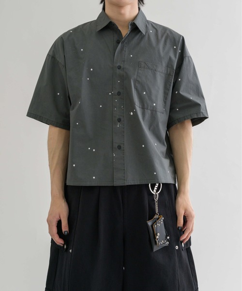 EPNK（イーピーエヌケー）の「【EPNK】Painted half sleeve shirt / ペインテッドハーフスリーブシャツ（シャツ/ブラウス・メンズ・チャコールグレー/ブラック・SMALL/MEDIUM/LARGE）」の22枚目の写真