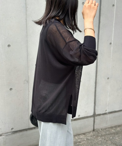 カーディガン リネンシアーオーバーカーディガン レディース リネンシアーオーバーカーディガン Emma Taylor│STYLEDOOR