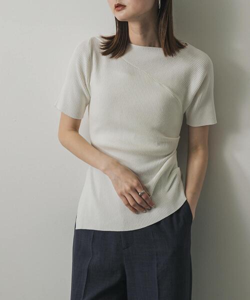 セール】アシメネックセーター(半袖)（ニット/セーター）｜SENSE OF