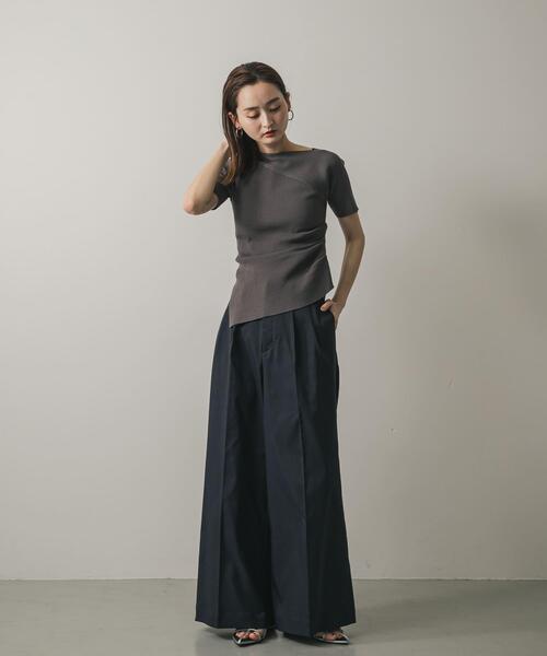 セール】アシメネックセーター(半袖)（ニット/セーター）｜SENSE OF