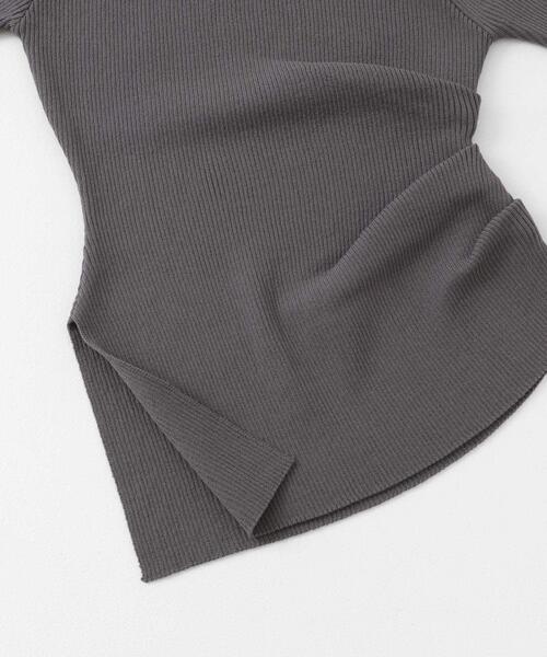 SENSE OF PLACE by URBAN RESEARCH(センスオブプレイスバイアーバンリサーチ)の「アシメネックセーター(半袖)(ニット/セーター・レディース・ブラック/オフホワイト/チャコールグレー/ベージュ・ONE)」の19枚目の写真