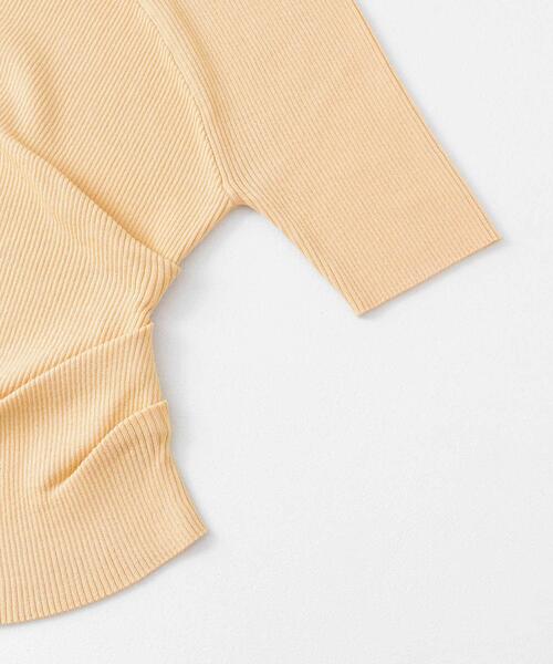 SENSE OF PLACE by URBAN RESEARCH(センスオブプレイスバイアーバンリサーチ)の「アシメネックセーター(半袖)(ニット/セーター・レディース・ブラック/オフホワイト/チャコールグレー/ベージュ・ONE)」の5枚目の写真