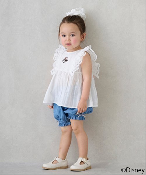 petit main（プティマイン）の「【Disney】ミニー/フリルチュニック（チュニック・キッズ・アイボリー/ラベンダー/ライトピンク・110cm/120cm/100cm/80ｃｍ/130cm/90cm）」の8枚目の写真