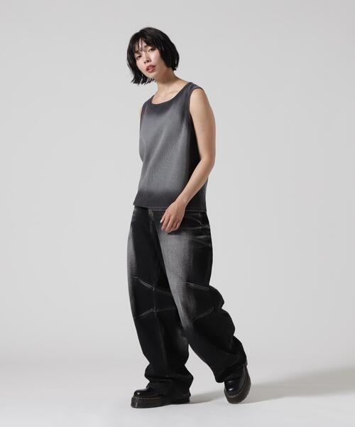 BLR BLUER(ビーエルアールブラー)の「BLR/ビーエルアール/HIGH-TENSION GRADATION WASHING SLEEVELESS(タンクトップ・レディース・ブラック・M)」の20枚目の写真