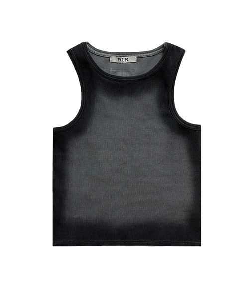 BLR BLUER(ビーエルアールブラー)の「BLR/ビーエルアール/HIGH-TENSION GRADATION WASHING SLEEVELESS(タンクトップ・レディース・ブラック・M)」の8枚目の写真