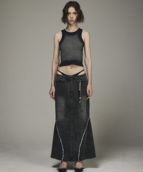 BLR BLUER(ビーエルアールブラー)の「BLR/ビーエルアール/HIGH-TENSION GRADATION WASHING SLEEVELESS(タンクトップ・レディース・ブラック・M)」の7枚目の写真