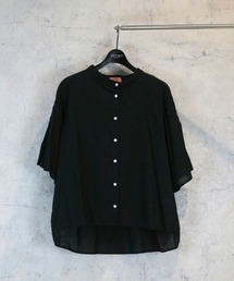 【INDUS luxury for JETSET SOLO PLUS】スモッキングスリーブバンドカラーシャツ