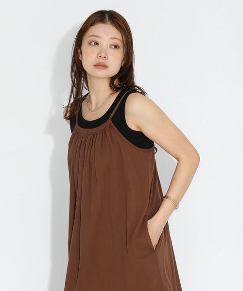 URBAN RESEARCH Sonny Label(アーバンリサーチサニーレーベル)の「シフリーコットンキャミワンピース(ワンピース・レディース・オフホワイト/ブラウン/ブラック・FREE)」の5枚目の写真