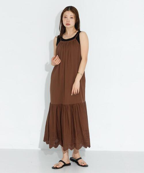 URBAN RESEARCH Sonny Label(アーバンリサーチサニーレーベル)の「シフリーコットンキャミワンピース(ワンピース・レディース・オフホワイト/ブラウン/ブラック・FREE)」の8枚目の写真