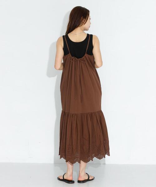 URBAN RESEARCH Sonny Label(アーバンリサーチサニーレーベル)の「シフリーコットンキャミワンピース(ワンピース・レディース・オフホワイト/ブラウン/ブラック・FREE)」の10枚目の写真