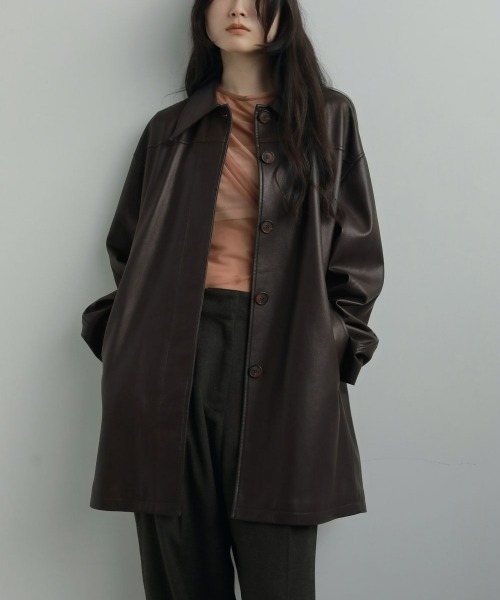 ジャケット・アウター Ecoleather Over Jacket ànuke online store（アンヌーク） / Ecoleather Over