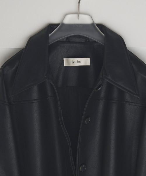 anuke Ecoleather Over Jacket エコレザーオーバージャケット