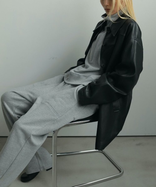 anuke Ecoleather Over Jacket エコレザーオーバージャケット