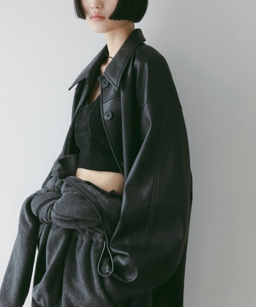 anuke♡Ecoleather Over Jacket 38 ànuke online store（アンヌーク） / Ecoleather Over