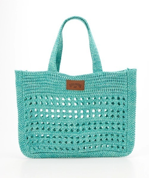 BILLABONG(ビラボン)の「BILLABONG レディース KNIT TOTE BAG トートバッグ 【2025年夏モデル】/ビラボンクロシェットトートバッグ(トートバッグ・レディース・ターコイズブルー/ピンク系その他/ナチュラル・FREE)」の3枚目の写真