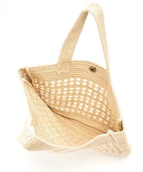 BILLABONG(ビラボン)の「BILLABONG レディース KNIT TOTE BAG トートバッグ 【2025年夏モデル】/ビラボンクロシェットトートバッグ(トートバッグ・レディース・ターコイズブルー/ピンク系その他/ナチュラル・FREE)」の5枚目の写真