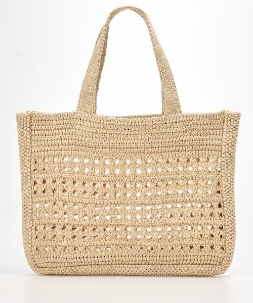 BILLABONG(ビラボン)の「BILLABONG レディース KNIT TOTE BAG トートバッグ 【2025年夏モデル】/ビラボンクロシェットトートバッグ(トートバッグ・レディース・ターコイズブルー/ピンク系その他/ナチュラル・FREE)」の7枚目の写真