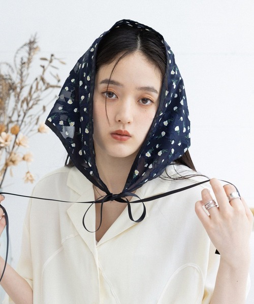 RAGEBLUE（レイジブルー）の「マルチアソートバブーシュカ（ストール/ショール・レディース・ブラック系/ネイビー系/ホワイト系・FREE）」の3枚目の写真