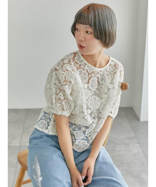 ehka sopo（エヘカソポ）の「前後2WAYレースリボンブラウス（シャツ/ブラウス・レディース・サックスブルー/ブラック/オフホワイト・F）」の6枚目の写真