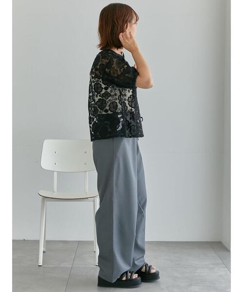 ehka sopo（エヘカソポ）の「前後2WAYレースリボンブラウス（シャツ/ブラウス・レディース・サックスブルー/ブラック/オフホワイト・F）」の17枚目の写真