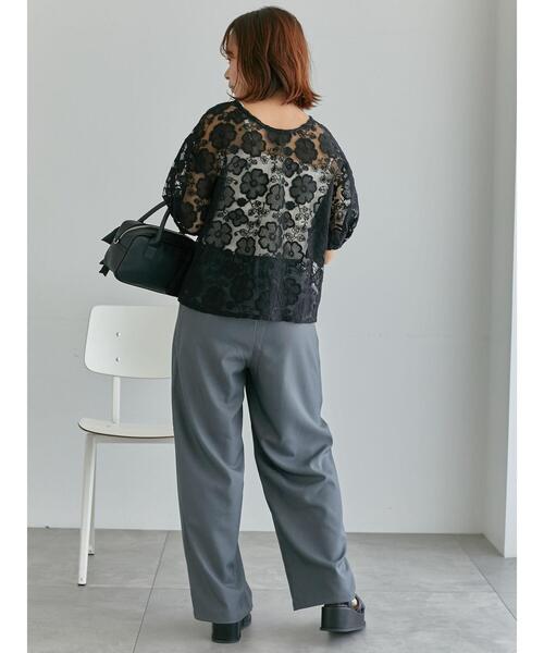 ehka sopo（エヘカソポ）の「前後2WAYレースリボンブラウス（シャツ/ブラウス・レディース・サックスブルー/ブラック/オフホワイト・F）」の18枚目の写真