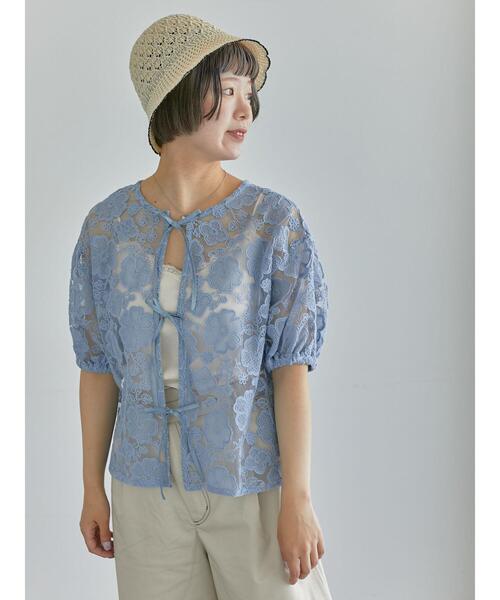 ehka sopo（エヘカソポ）の「前後2WAYレースリボンブラウス（シャツ/ブラウス・レディース・サックスブルー/ブラック/オフホワイト・F）」の19枚目の写真