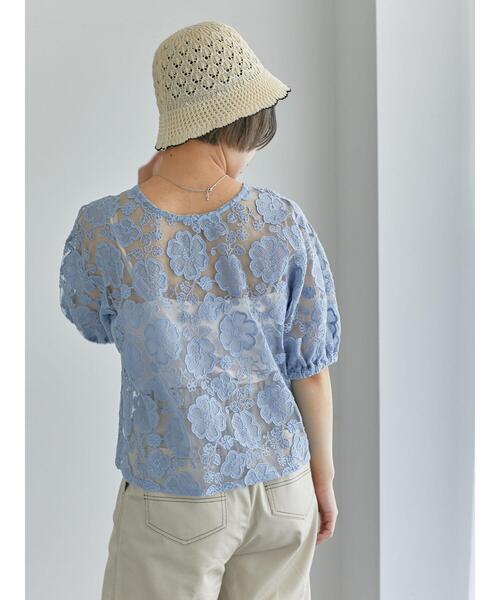 ehka sopo（エヘカソポ）の「前後2WAYレースリボンブラウス（シャツ/ブラウス・レディース・サックスブルー/ブラック/オフホワイト・F）」の21枚目の写真