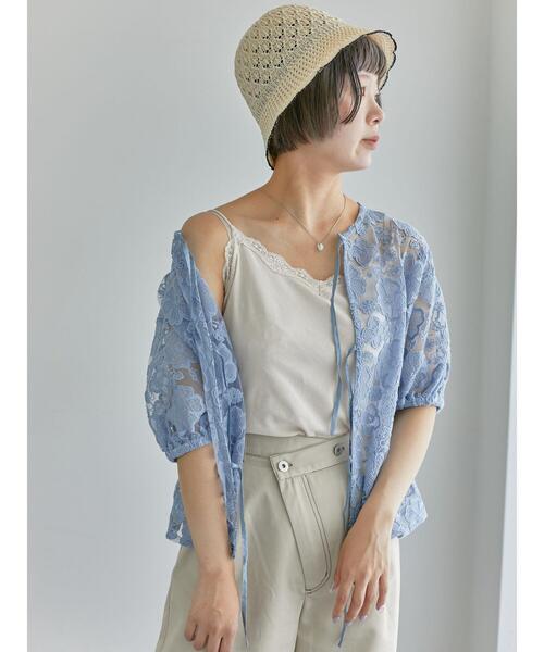ehka sopo（エヘカソポ）の「前後2WAYレースリボンブラウス（シャツ/ブラウス・レディース・サックスブルー/ブラック/オフホワイト・F）」の22枚目の写真