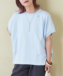 CUBE SUGAR | 21/-シルケット風天竺接触冷感切替ドルマンTシャツ(Tシャツ/カットソー)