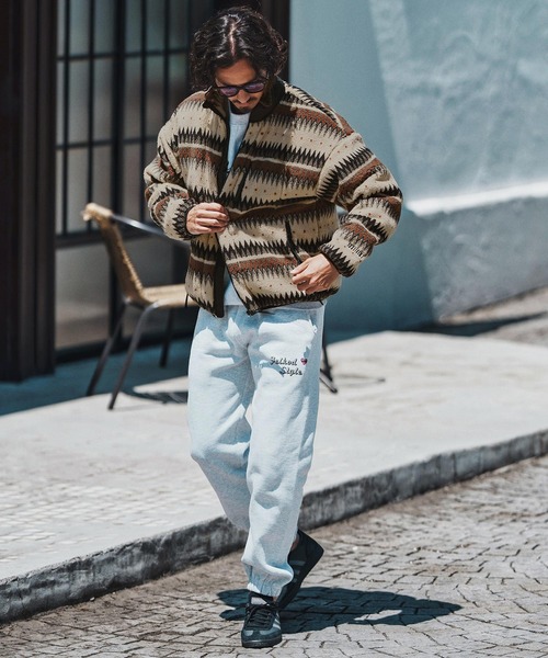 felkod(フィルコッド)の「mj10793- Ortega Pattern Fleece Blouson フリースブルゾン(ブルゾン・メンズ・ブラック/ベージュ・S/M/L)」の3枚目の写真
