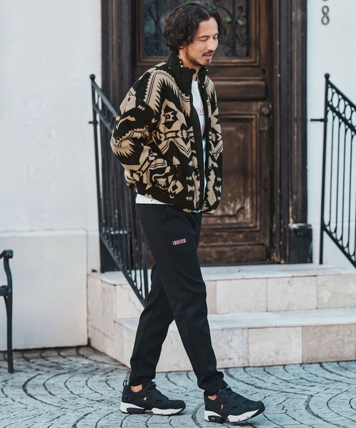 felkod(フィルコッド)の「mj10793- Ortega Pattern Fleece Blouson フリースブルゾン(ブルゾン・メンズ・ブラック/ベージュ・S/M/L)」の9枚目の写真