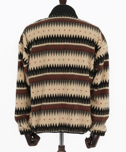 felkod(フィルコッド)の「mj10793- Ortega Pattern Fleece Blouson フリースブルゾン(ブルゾン・メンズ・ブラック/ベージュ・S/M/L)」の11枚目の写真