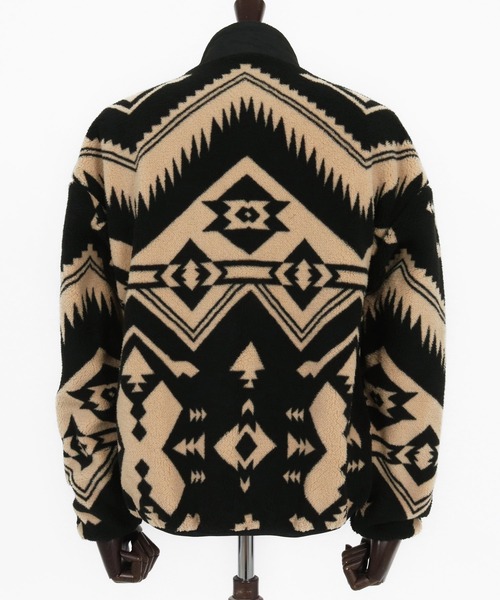 felkod(フィルコッド)の「mj10793- Ortega Pattern Fleece Blouson フリースブルゾン(ブルゾン・メンズ・ブラック/ベージュ・S/M/L)」の13枚目の写真