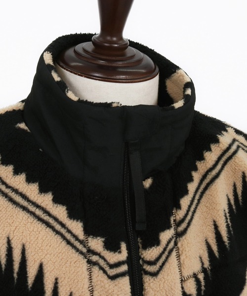 felkod(フィルコッド)の「mj10793- Ortega Pattern Fleece Blouson フリースブルゾン(ブルゾン・メンズ・ブラック/ベージュ・S/M/L)」の14枚目の写真