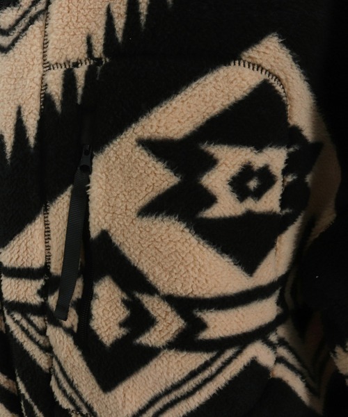 felkod(フィルコッド)の「mj10793- Ortega Pattern Fleece Blouson フリースブルゾン(ブルゾン・メンズ・ブラック/ベージュ・S/M/L)」の19枚目の写真