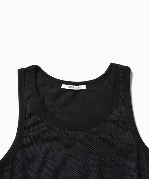 FREE MAX(フリーマックス)の「FREE MAX×Hyoma Mesh Tank Top / メッシュタンクトップ メンズ 秋物 秋服 2026年秋冬(タンクトップ・メンズ・ブラック/ホワイト・M/S)」の11枚目の写真