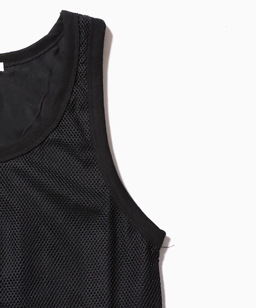 FREE MAX(フリーマックス)の「FREE MAX×Hyoma Mesh Tank Top / メッシュタンクトップ メンズ 秋物 秋服 2026年秋冬(タンクトップ・メンズ・ブラック/ホワイト・M/S)」の5枚目の写真