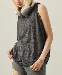 ⭐️未使用近い⭐️CC 23A タンクトップ カシミヤ　黒　ロゴ　38 PRADA＊Jersey top ロゴジャージトップ＊送料込 (PRADA/タンク