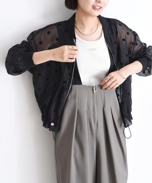 Eimee law エイミーロウ バックフリルブルゾン ブルゾン ブラック Eimee law エイミーロウ バックフリルブルゾン ブルゾン ブラック