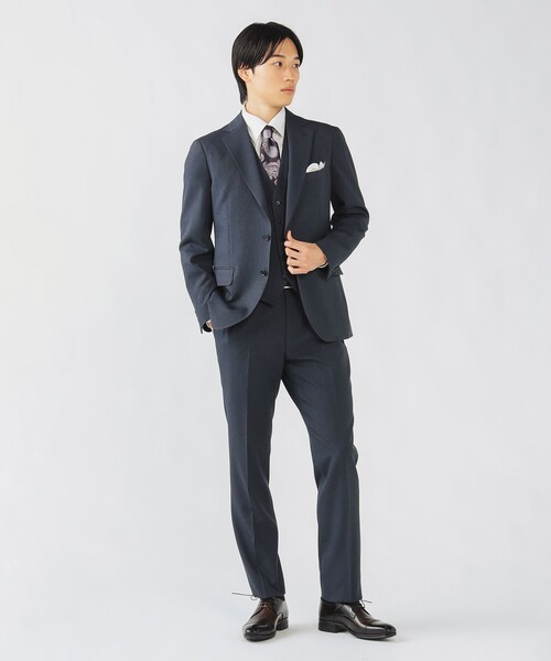 BEAMS HEART(ビームスハート)の「ピンヘッド トラベル 2ボタン ジャケット 25AW【ウォッシャブル・防シワ・セットアップ対応】(テーラードジャケット・メンズ・ネイビー/ブルー・SMALL/MEDIUM/LARGE/X-LARGE)」の3枚目の写真