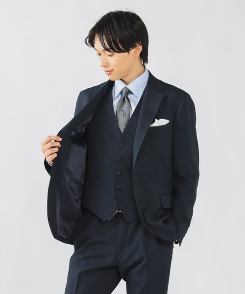 BEAMS HEART(ビームスハート)の「ピンヘッド トラベル 2ボタン ジャケット 25AW【ウォッシャブル・防シワ・セットアップ対応】(テーラードジャケット・メンズ・ネイビー/ブルー・SMALL/MEDIUM/LARGE/X-LARGE)」の9枚目の写真