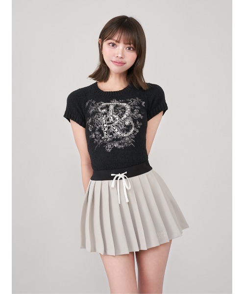 DRビジューフラワーニットトップス　GRY 予約商品】DRビジューフラワーニットトップス – Darich (ダーリッチ)