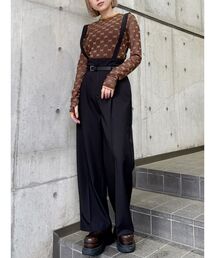 MURUA | 【セットアップ対応】チェーンベルトサスペンダーパンツ(スラックス)